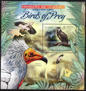 Uganda 2012 Birds of Prey S/S MNH