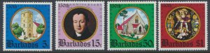 Barbados  SG 526 - 529 SC# 420-423  MNH  Angilcan Diocese 1975 see scan