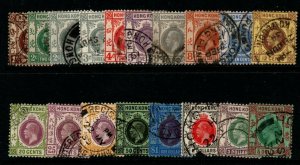 HONG KONG SG117/32 1921-37 DEFINITIVE SET USED