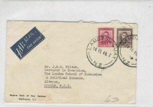 new zealand 1949 air mail stamps cover ref 20552