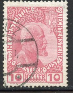 Liechtenstein  # 2, Used. CV $ 17.50