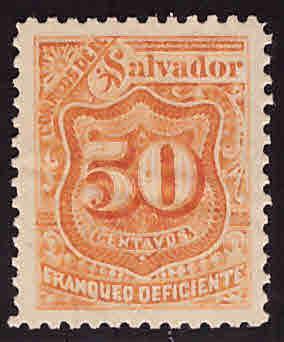 El Salvador Scott J56 MNG postage duet stamp