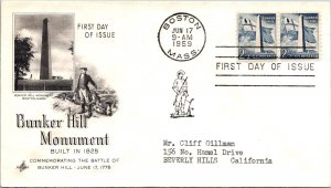 FDC 1959 SC #1034 Artcraft Cachet - Boston, Mass - Pair - J1511