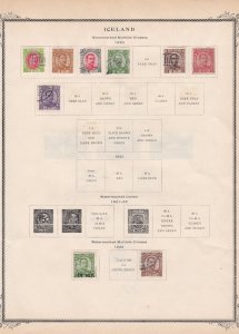 iceland 1920 -25  stamps on album page ref r11376