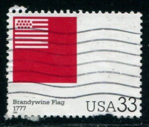 3403f US 33c Brandywine Flag, used