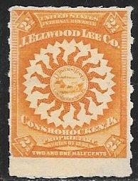 USA RS293, 2.5c J. Ellwood Lee Co., unused, NG, F-VF