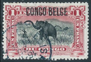 Belgian Congo, Sc #37, 1fr Used