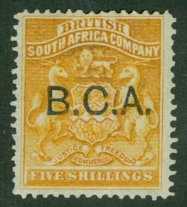 SG 19 Nyasaland, British Central Africa 1892. 4/- on 5/- orange-yellow. Good...