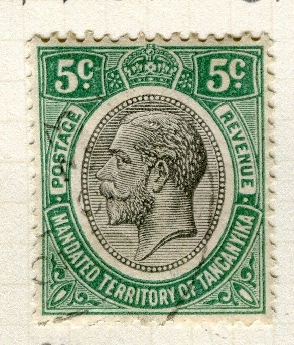 BRITISH KUT; TANGANYIKA 1927 GV issue fine used 5c. value