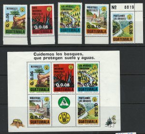 Guatamala Scott C670-C674a MNH!  Complete Set with Souvenir Sheet!