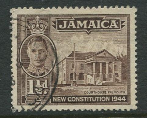 Jamaica -Scott 129b - KGVI Definitive -1946 - Used - Single 1.1/2p Stamp