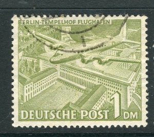 GERMANY; BERLIN 1949 early pictorial issue fine used 1DM. value