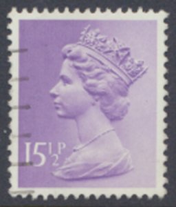 GB  Machin 15½p SG X948  Used  AOP SC# MH93  see scans & details