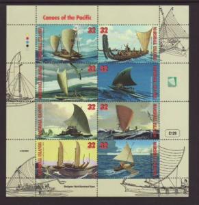 Marshall Islands Canoes 655 Souvenir Sheet MNH VF  