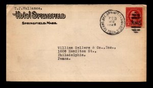 1929 Springfield Trans Off Tour 3 RPO Cover / Hotel Cachet - N635