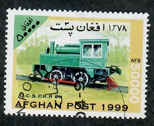 Afghanistan Antique Locomotive Train CTO single from 1999
