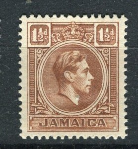 JAMAICA; 1938 early GVI issue fine Mint hinged 1.5d. value