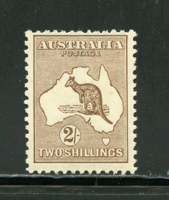 AUSTRALIA  SCOTT #52, SG #41 KANGAROO  MINT LIGHT HINGED--SCOTT $325.00 SG275 Pd