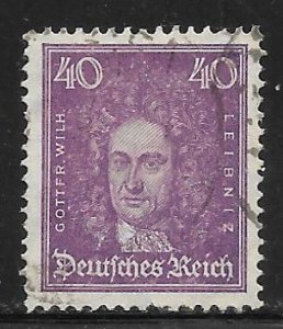 German Reich (1926-27) - Scott #360 G.W.Leibnitz 40pf Deep violet F VF - Used