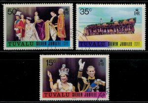 Tuvalu 43-45 CTO Royalty Silver Jubilee ships boats ZAYIX 030822SM50