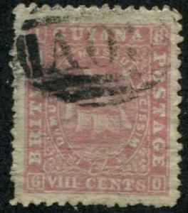 British Guiana SC# 31 SG# 54 Seal of Colony 8c perf 12-1/2x13 Used