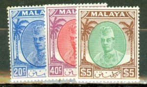 JE: Malaya Kelantan 50-70 mint a few NH CV $215; scan shows only a few