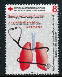 358 - NORTH MACEDONIA 2022 - Red Cross - Tuberculosis - MNH