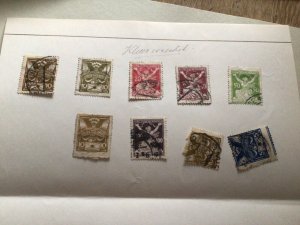 Czechoslovakia stamps on folded page  A11790