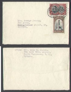 Canada-covers #4453- 2c + 3c values of 1939 Royal Visit-5c UPU rate to Germany-