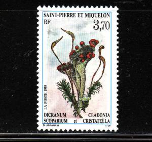 St. Pierre & Miquelon-Sc #612-unused,never hinged-3.70fr Flo