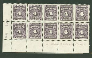 Canada #J17 Mint (NH) Plate Block