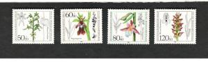 1984 Berlin Germany SC #9NB216-19  ORCHIDS Flowers  MNH stamps