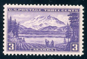 US Stamp #800 Alaska 3c - PSE Cert - GEM 100 - MNH - SMQ $300.00