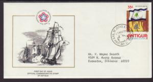 Antigua 427 US Bicentennial Flag Typed FDC