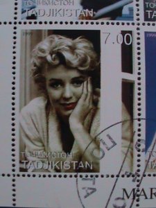 ​TAJIKISTAN 1999-BEAUTIFUL SEXY MOVIE STAR-MARILYN MONROE-CTO- SHEET VERY FINE