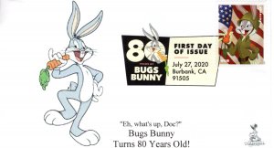 Bugs Bunny 80th Anniversary First Day Cover, with DCP, #10 of 10