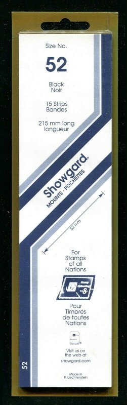 Showgard BLACK Strip Mounts Size 57 = 57 mm Fresh New Stock Unopened 