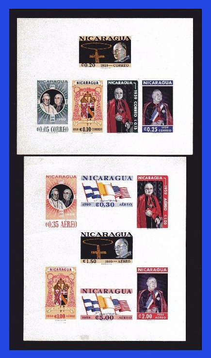 1959 - Nicaragua - Michel n 50 - 51 B - S - D - MNH - 238