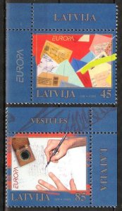 Latvia 2008 Europa CEPT Letters set of 2 MNH**