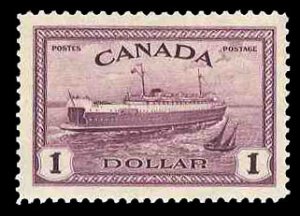 Canada #268-273 Cat$73, 1946 8c-$1, set of six, hinged