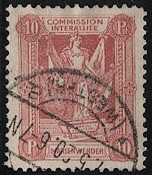 MARIENWERDER Germany1920 Sc 2 Used 10pf rose red, part cancel