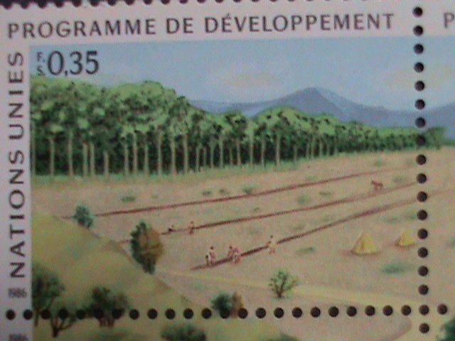 UNITED NATIONS-1986 SC#144a UN DELVELOPEMENT PROGRAMS OFFIC IN GENEVA-MNH VF