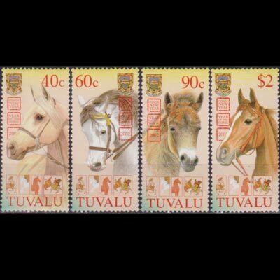 TUVALU 2003 - Scott# 901-4 Horse Year Set of 4 NH