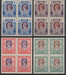 BURMA 1938 SG 18b/33 MNH Cat £1000