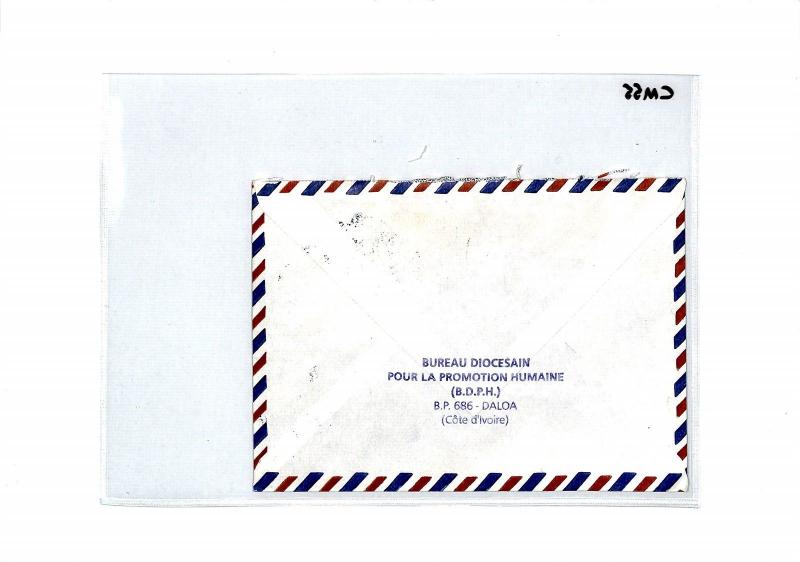 IVORY COAST 1993 Cover Missionary Air Mail MIVA MONUMENTS CM55