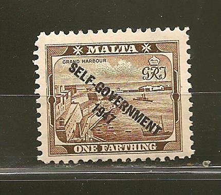 Malta 208 Self Government 1947 Mint Hinged