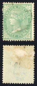 Jamaica SG3 1860-70 3d Green Used