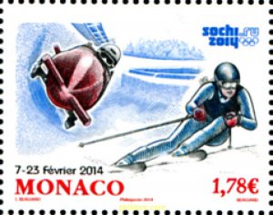 313623 MNH MONACO 2014 22 JUEGOS OLIMPICOS DE INVIERNO SOCHI 2014