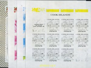 206385 MNH COOK Islas 1969 5 JAMBOREE DE CHRISTCHURCH, NUEVA ZELANDA