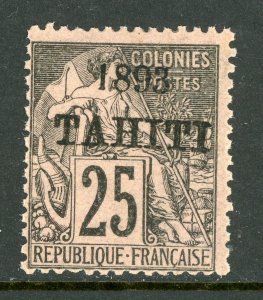 French Colony 1893 Tahiti 25¢ Black Scott #25 Mint G183